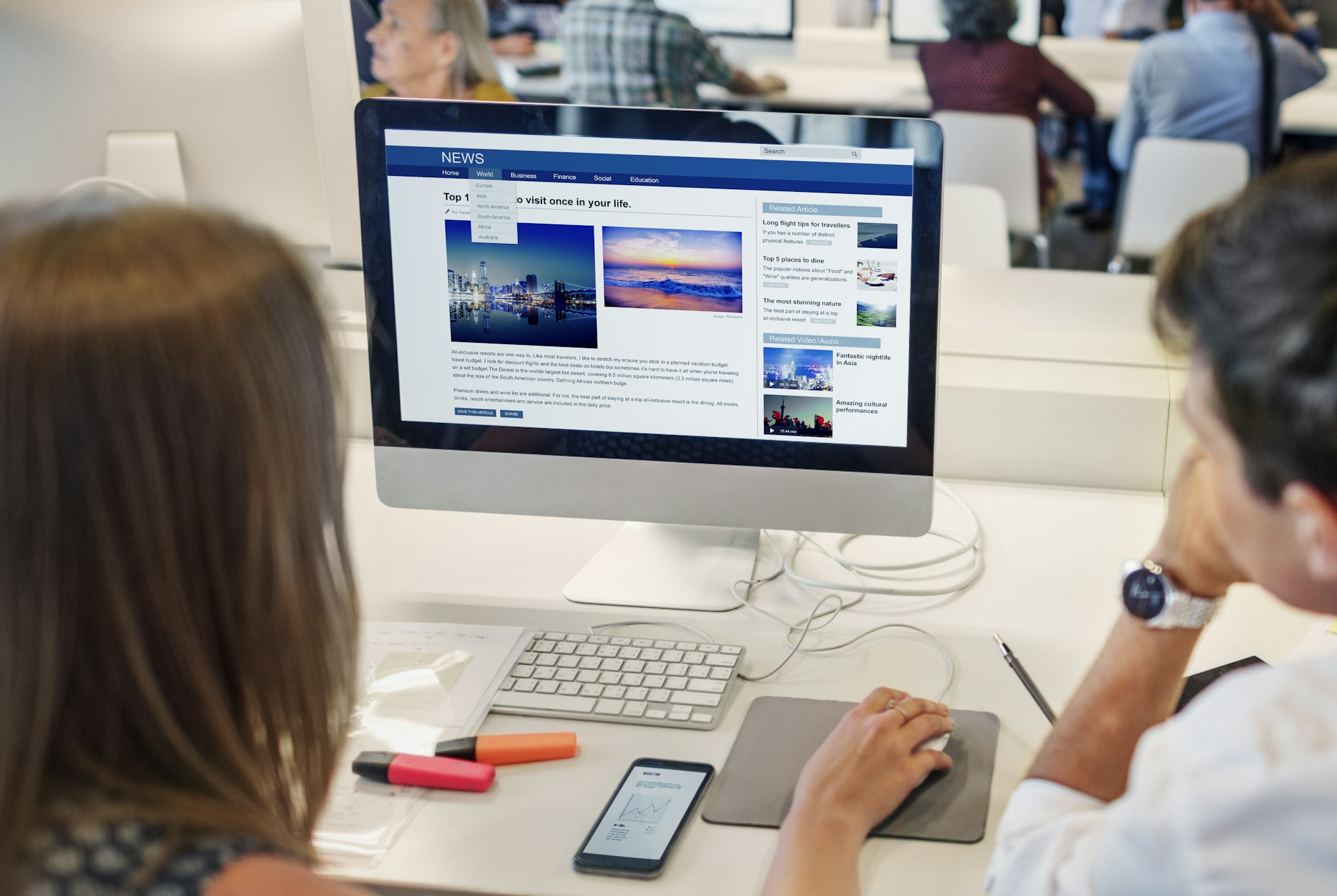 Young students in computer class